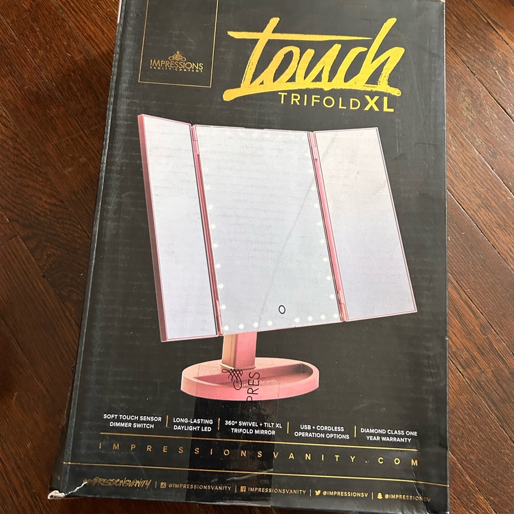 The Impressions Vanity® Touch™ Trifold LED Makeup Mirror